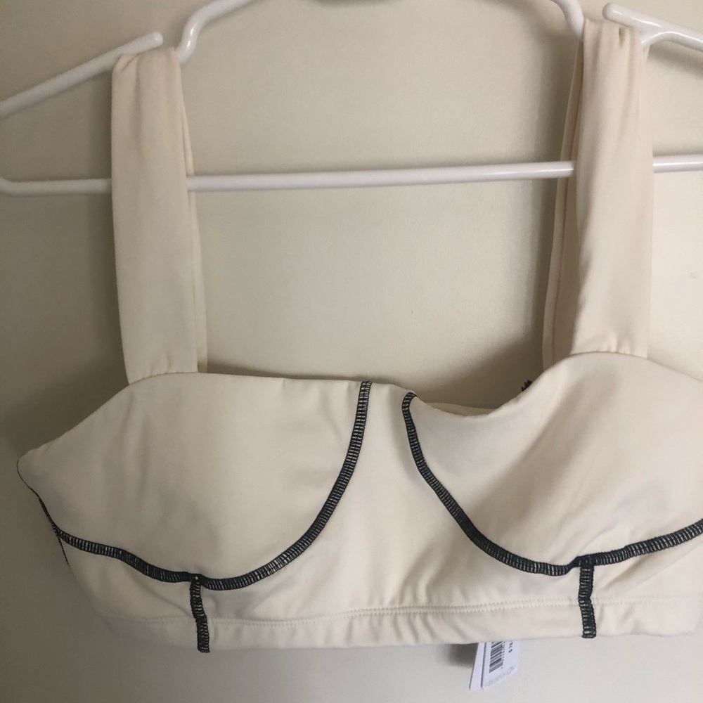 WeWoreWhat corset sport bra, off White, Small size